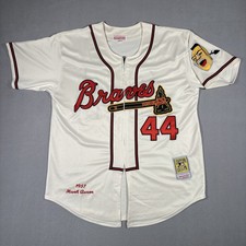 Mitchell & Ness Cooperstown Collection 1957 Braves Hank Aaron Jersey Mens XLarge