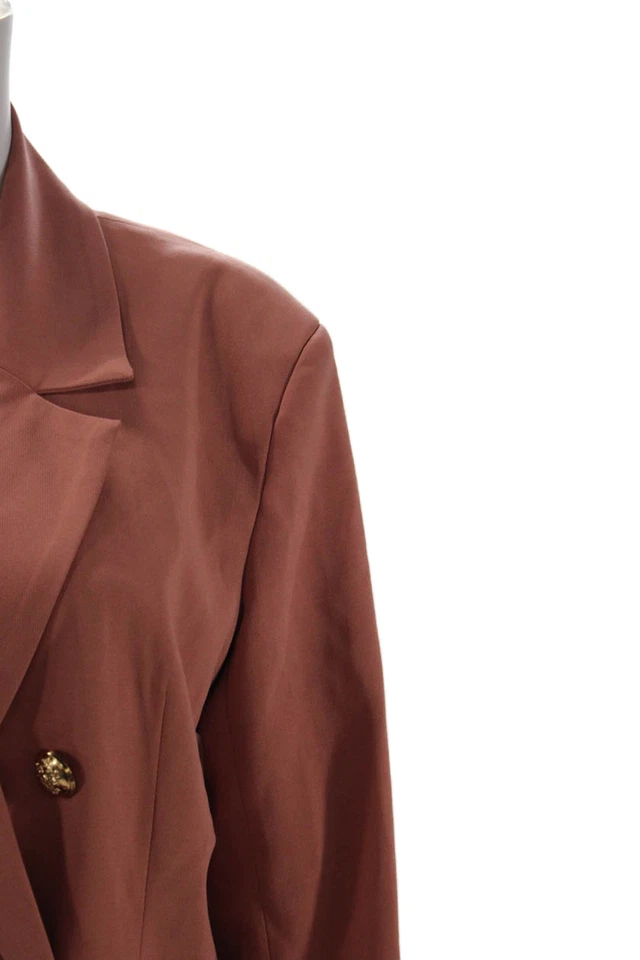 Chaqueta Bardot Mujer Mangas Largas Forrada Doble Pecho Rosa Talla 4 Foto 2 de 4