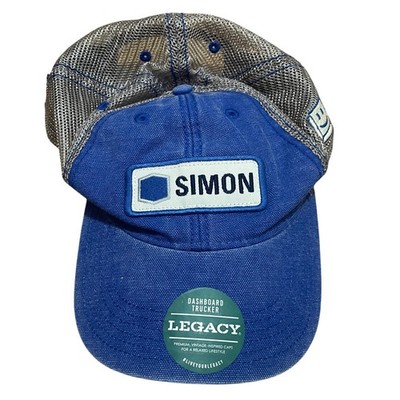 Legacy Simon Dashboard Trucker Hat Blue Grey Mesh Snapback Adjustable Cap