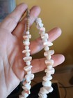 Vtg Carved Conch Bead Necklace Unusual Shape Mid Century Shell — photo 7