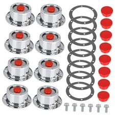 8 Pack 343-4009 Trailer Hub Caps Kit 8 Set 343 4009 Aluminum 8PCS-3434009