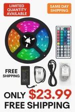 LED Strip Light Kit – Safety RGB LED Strip Combo (12V/24V, SMD 3528/5050)
