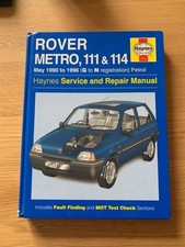 Rover Metro Haynes Haynes Service- und Reparaturanleitung - 1711