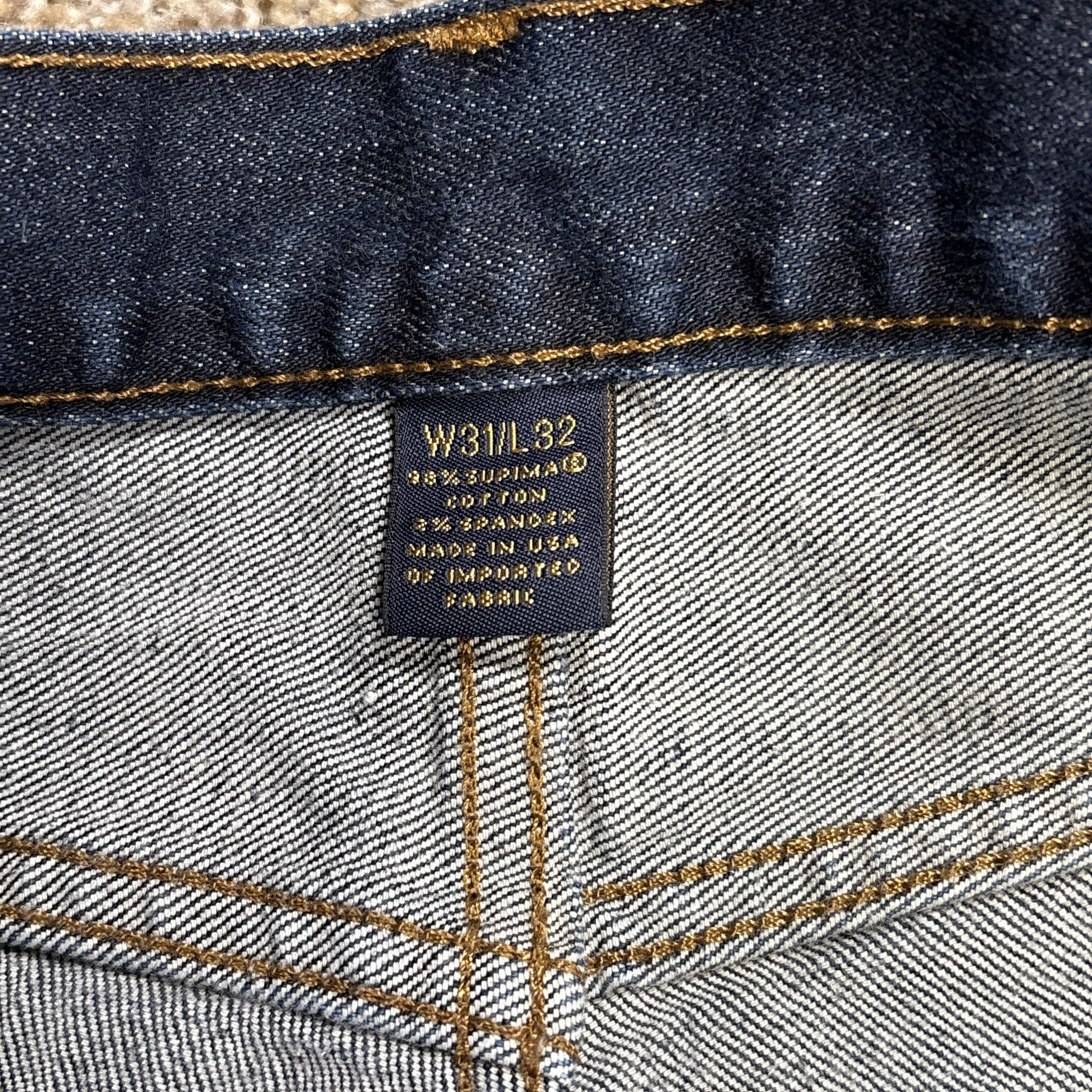 Brooks Brothers Mens 1818 Denim Classic Straight Slim Jeans 32/33 Fits 30 X 30 - View 4