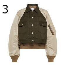 USED 3 SACAI 22SS DOCKING MA-1 TWILL JACKET UNUSED