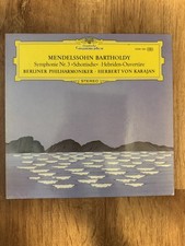 Karajan Mendelssohn Symph Nr 3 Hebriden Berliner Philharmoniker DG 2530 126 LP