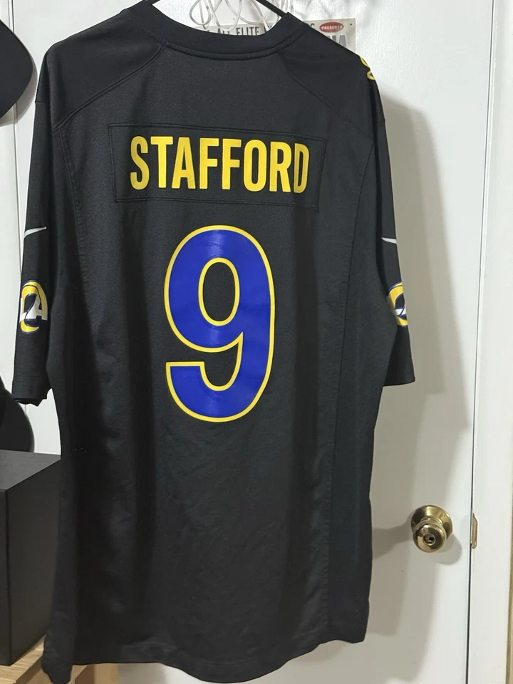 Camiseta deportiva negra Nike Matthew Stafford de los Rams de Los Ángeles de la NFL - talla XL Foto 4 de 4