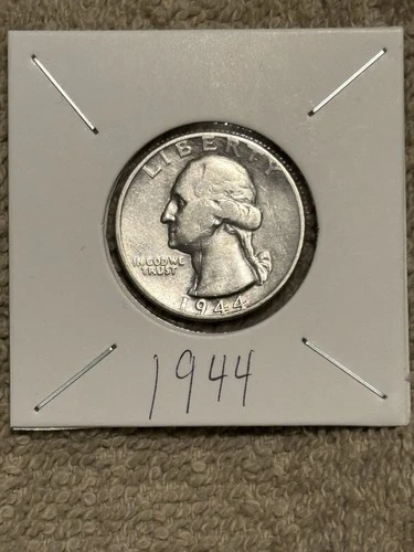 1944 Washington Business Strike Quarter; 90% Constitutional Silver