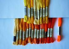 Stickgarn Sticktwist Original Anchor 6-fd Twist Gelb Orange 23 versch.Farbtöne!!