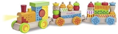 Eichhorn Bunter Holz Zug mit Licht & Soundfunktion 31-tlg. Spielzeug Kids - Neu