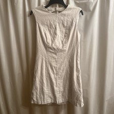 Abercrombie & Fitch Beige Linen Dress Open Back Sz:M