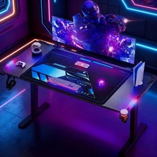 Tavolo da Gaming 160cm, 180cm Scrivania PC Tavolo da Lavoro Tavolo per Computer con Tappetino per Mouse