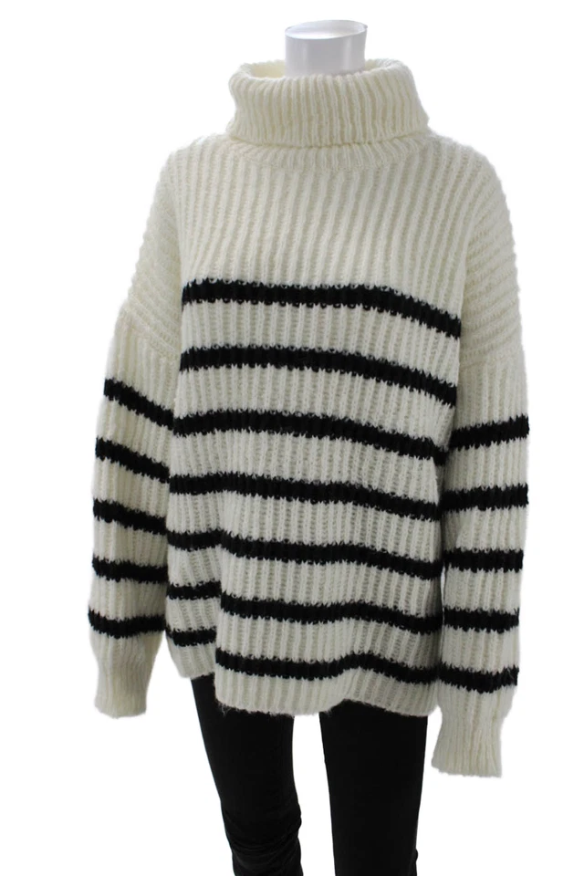 Свитер женский Line & Dot Ariel - белый/черный размер L - Изображение 2 из 4