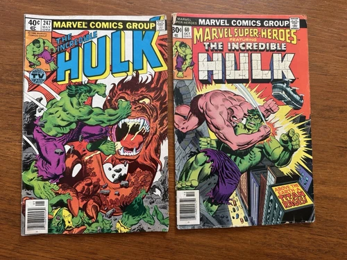 Vintage Bronze Age Marvel The Incredible Hulk Lot 60 247 Nice Comic Books