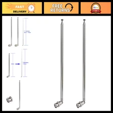 Telescopic BNC Male Antenna 20-1300MHz 2-Pack for Police Scanner & Two Way Radio