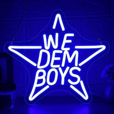Football Neon Sign for Wall Decor Football Team Neon Light for Man Cave blue-f
