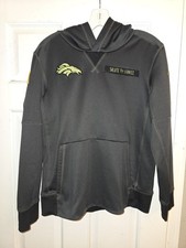 Youth Large Nike Salute To Service Denver Broncos On Field Apparel Hoodie