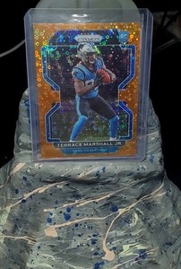 2021 Panini Prizm - Rookie Terrace Marshall Jr. #348 Orange Disco Prizm (RC)
