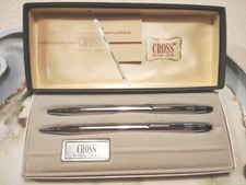 CROSS Chrome Pen And Pencil Set In Box w/Booklet 3501----9-25