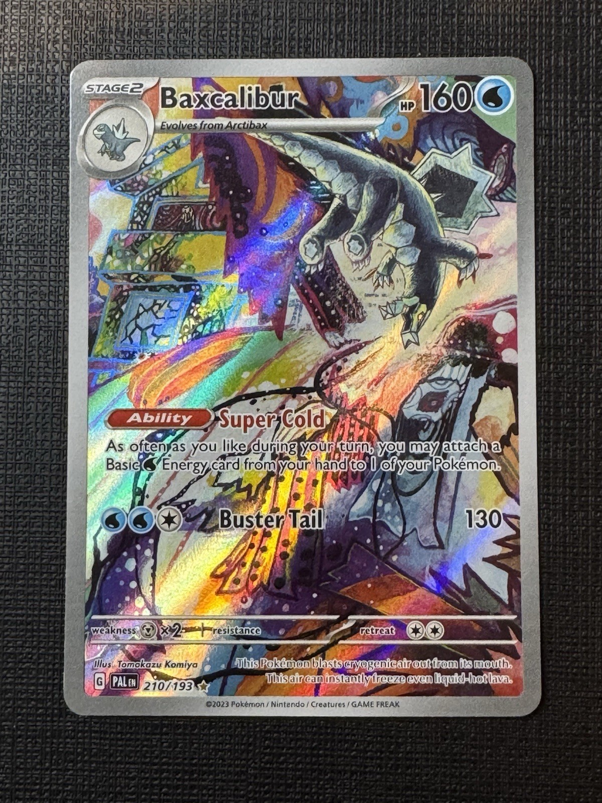 Baxcalibur Holo Illustration Rare Pokémon TCG Paldea Evolved 210/193 NM Cond.