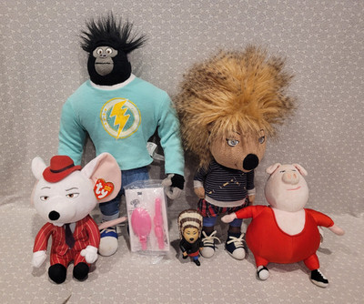 Illumination Sing Ash Johnny Gunter Ty Mike Plush Toy Spoon Figure Lot