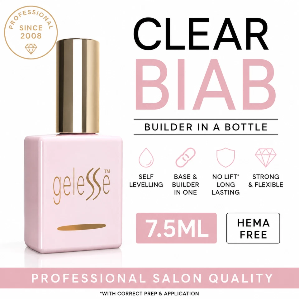 BIAB Super Strength Gel Nails No lifting Clear Hema Free - See our feedback! - image 1 of 1