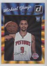 2016-17 Panini Donruss Rookies Orange Holo Laser Michael Gbinije #188 8d2