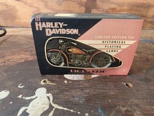 Harley-Davidson Historical Playing Cards in Tin - never opened packs 1903-50 F92