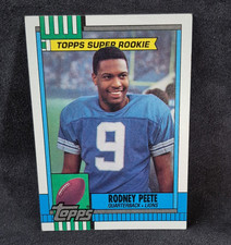 Topps Super Rookie 1990 Rodney Peete Rookie #351 Detroit Lions NFL Football Card. rookie card picture