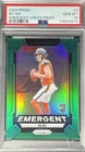 Bo Nix 2024 Prizm Emergent Green Prizm Rookie RC PSA 10 Rare