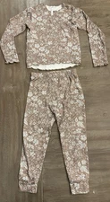 Rylee + Cru Girls 2-3Y Floral Lounge Set Long Sleeve Top & Pants Soft Knit