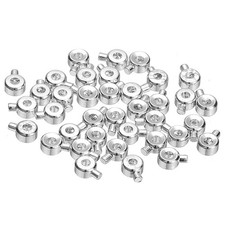 40 Pcs Crimp Beads, 3.2mm Copper Spacer Beads, Silver