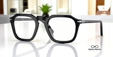 PERSOL PO3292V 95 Black Transparent 50 mm Unisex Eyeglasses