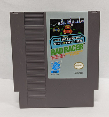 Authentic Nintendo NES Rad Racer NES Game Cartridge | Tested & Working
