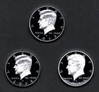 2013 S 2014 S AND 2015 S Silver Proof Kennedy Half Dollar-90% Silver-1-JFK STAMP