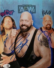Big Show GIANT AEW signed 8X10 Photo JSA COA WCW Auto Wrestling NWO AEW 3 SIGS