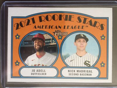 2021 Heritage #187 Jo Adell Nick Madrigal RC - Angels White Sox  