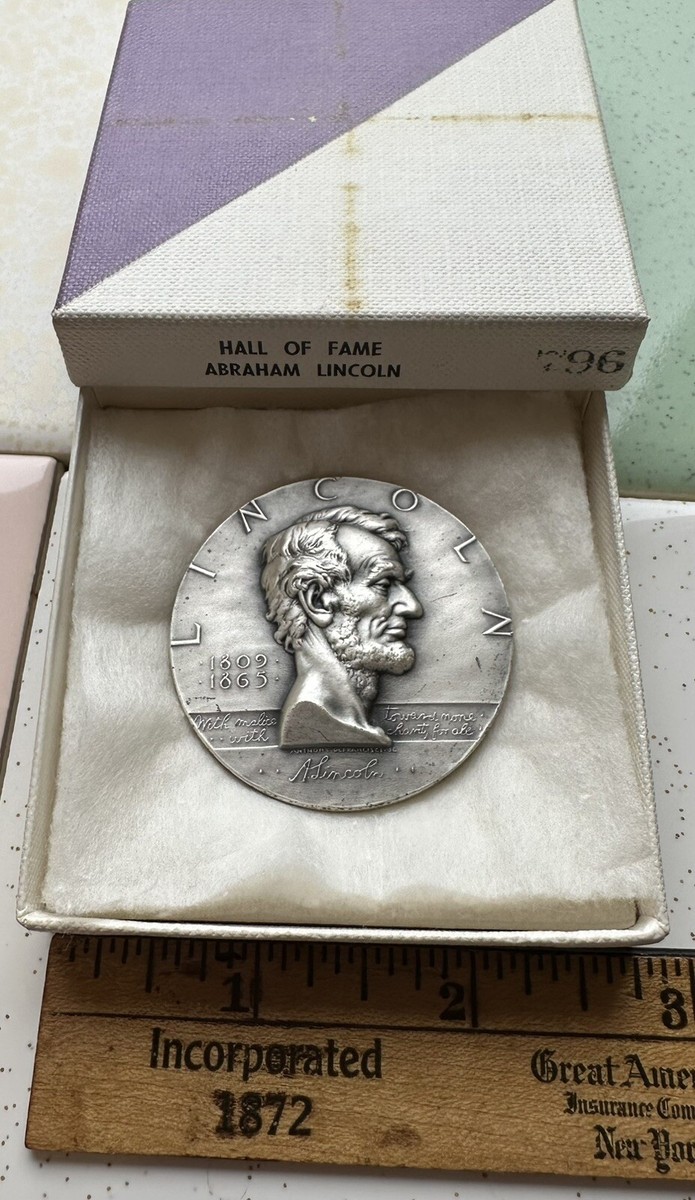 Hall Of Fame, Great Americans: 1809-1865 ABRAHAM LINCOLN: 65g .999