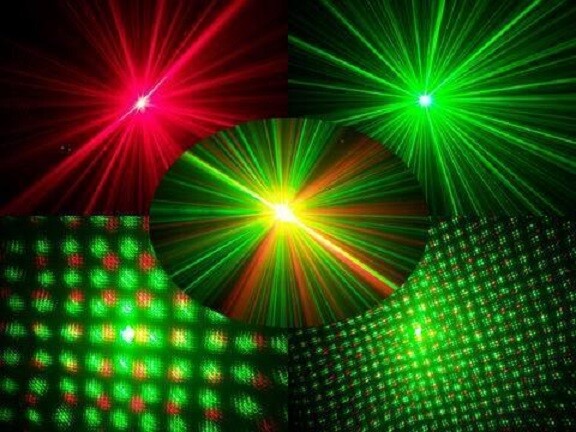 Generic Mini Laser Stage Lighting GreenRed LED Laser DJ Party Stage Lumière  Black Disco Dance Floor Lights à prix pas cher