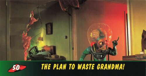 Mars Attacks! 1996 Topps Widevision # 50 The Plan to Attack Grandma - Picture 1 of 2