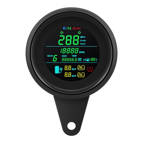 85mm Motorcycle LCD Digital GPS Speedometer MPH Km/H with Tachometer &Fuel Gauge - Picture 13 of 18