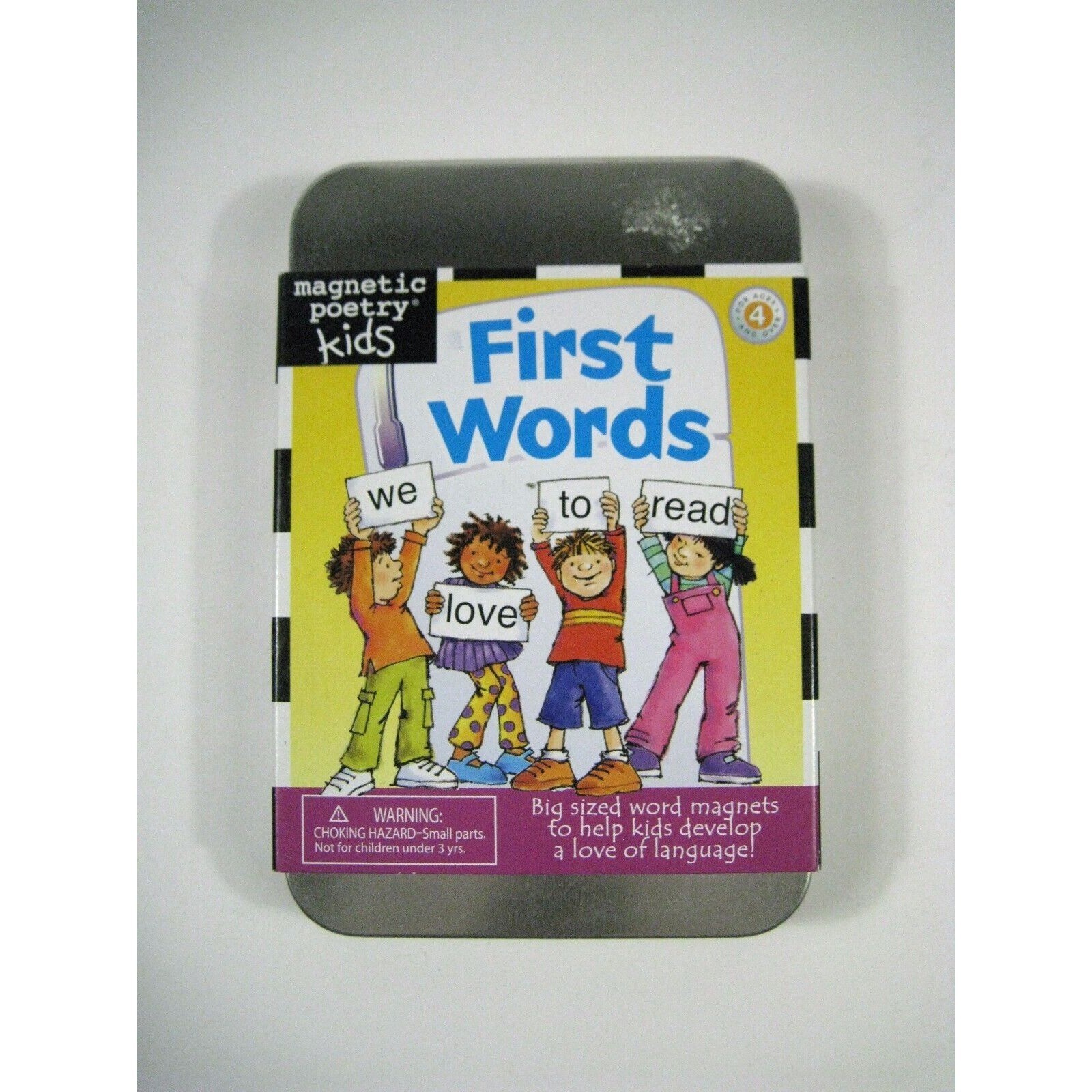 First Words Kit Poetry Kids Ages 4 and Up Words Choking Hazard