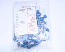 50x MIAL capacitor 0.0056uF 63V Film POLYSTYRENE AXIAL 617.2/0056/63/5