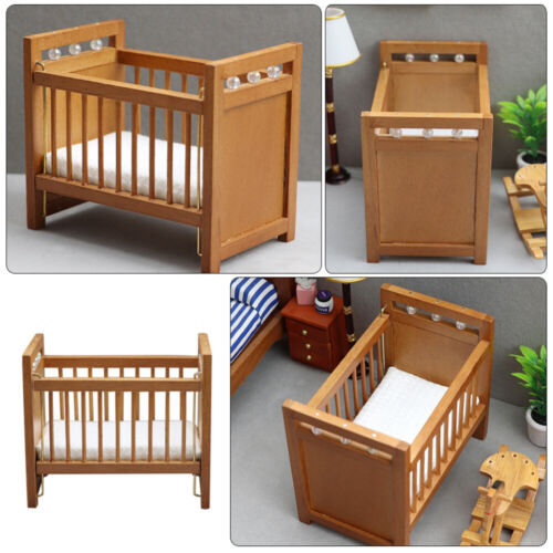 Baby Mattress Baby Doll Cradle Tiny Furniture Model Doll House Furniture - Picture 8 of 12