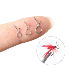 100 Fly Fishing Snap No Knot Fast Snaps Quick Lure Change Connect for Flies Hook