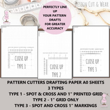 Pattern Drafters Paper - 3 x A0 Sheets in a Pack - 3 TYPES TO CHOOSE FROM!