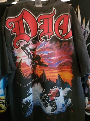 DIO HOLY DIVER ON A SHAKA HEAVYWEIGHT GARMET DYED T SHIRT ''MODERN''