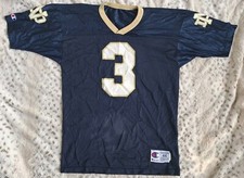 VTG Joe Montana Jersey Adult XL Champion Blue 3 Notre Dame Fighting Irish USA