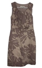 Ann Taylor Loft Dress Mauve Purple Hawaiian Flowers size 2 With Pockets