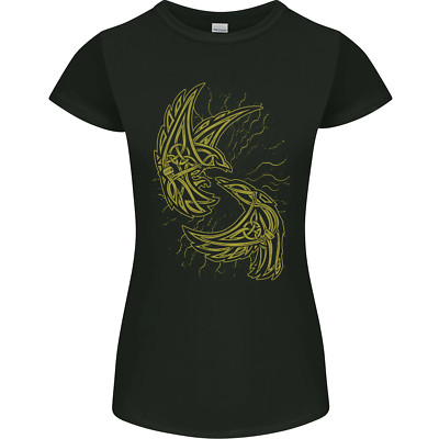 The Viking Raven Symbol Odin Ragnar Tribal Womens Petite Cut T-Shirt